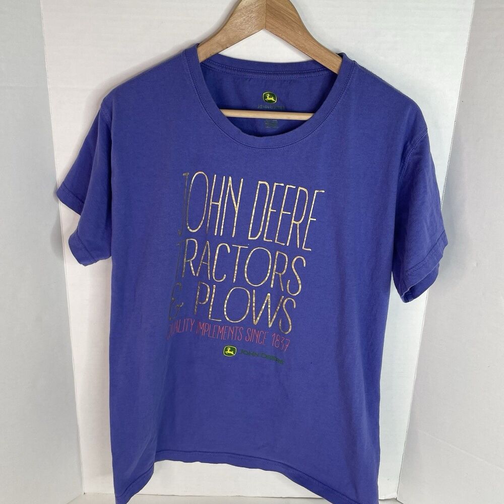 John Deere Women’s Graphic T Shirt, 2XL, Purple, Short Sleeve